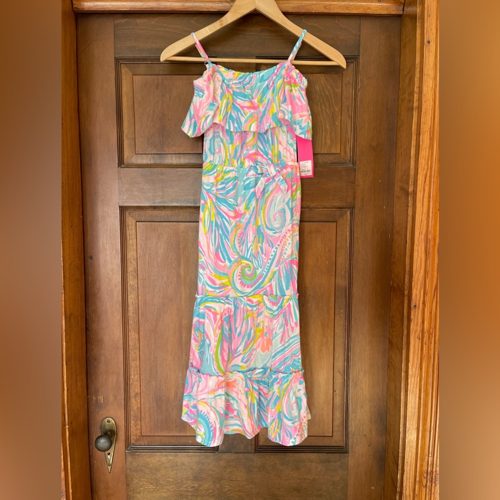 Lilly Pulitzer girls - size M - Seraphina off the shoulder dress